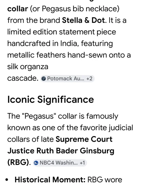 Stella and Dot Silver Pegasus Bib Collar - Picture 7 of 7